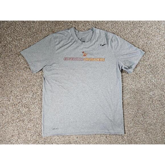 Edgewood Crusaders Nike DriFit tshirt Large Gray - Picture 1 of 7